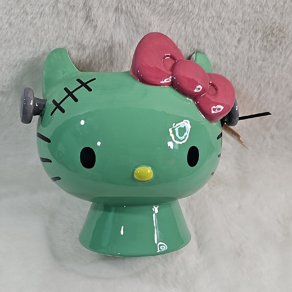 Blue Sky Hello Kitty Halloween Frankenstein Candy Bowl